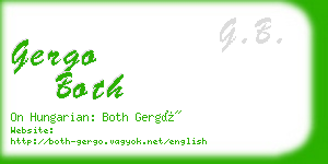 gergo both business card